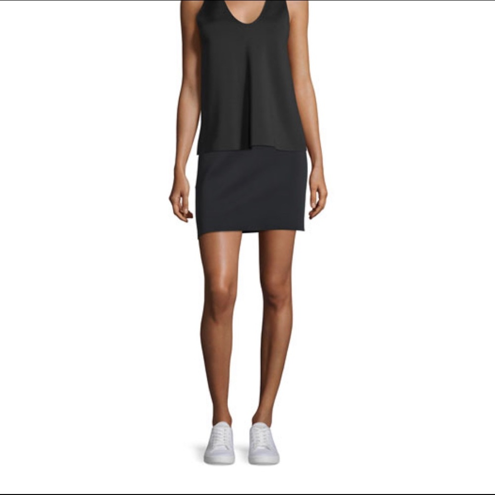 Helmut Lang scuba mini skirt black